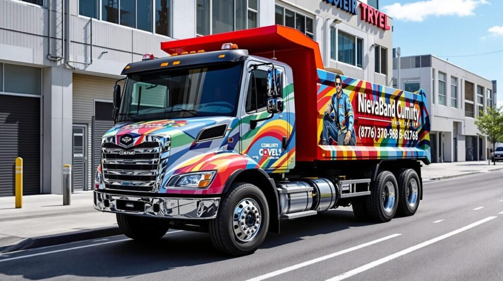 flocage camion benne